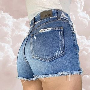 CARMAR High-Waisted Denim Shorts